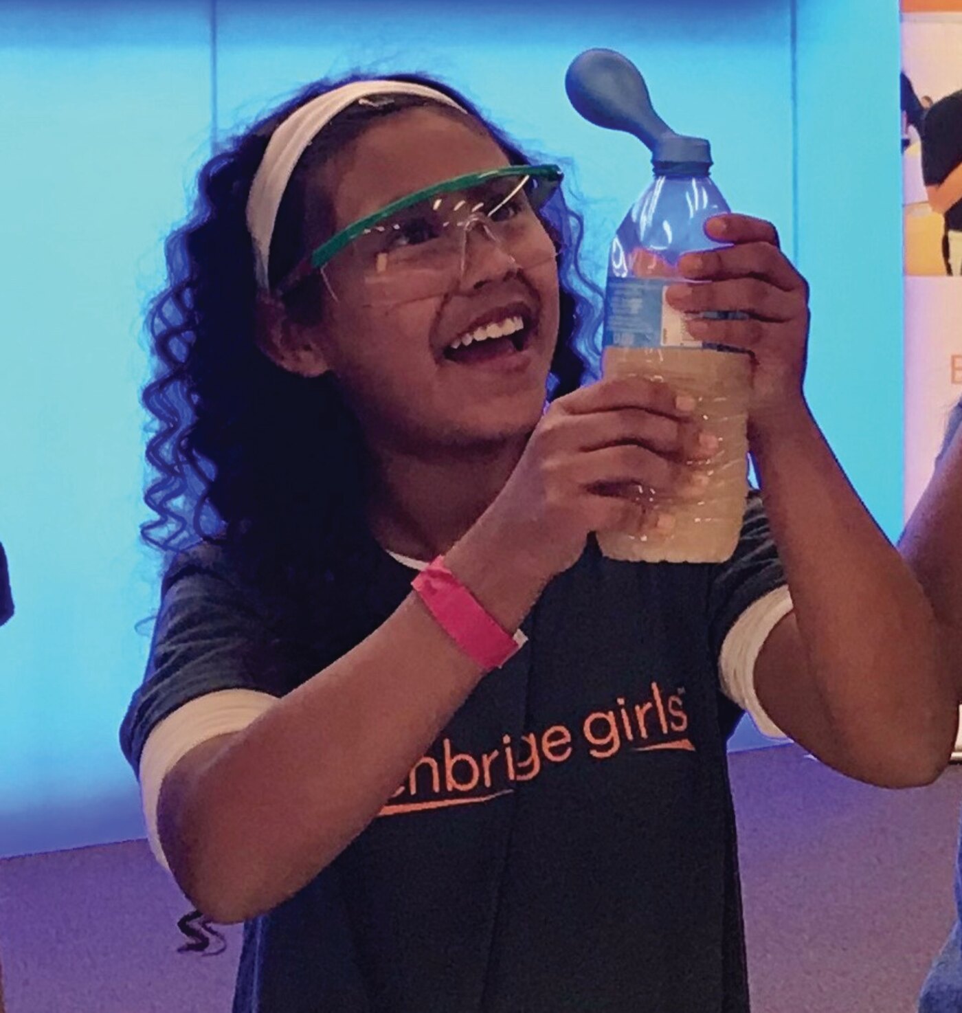 A Techbridge Girls student in a hands-on STEM activity
