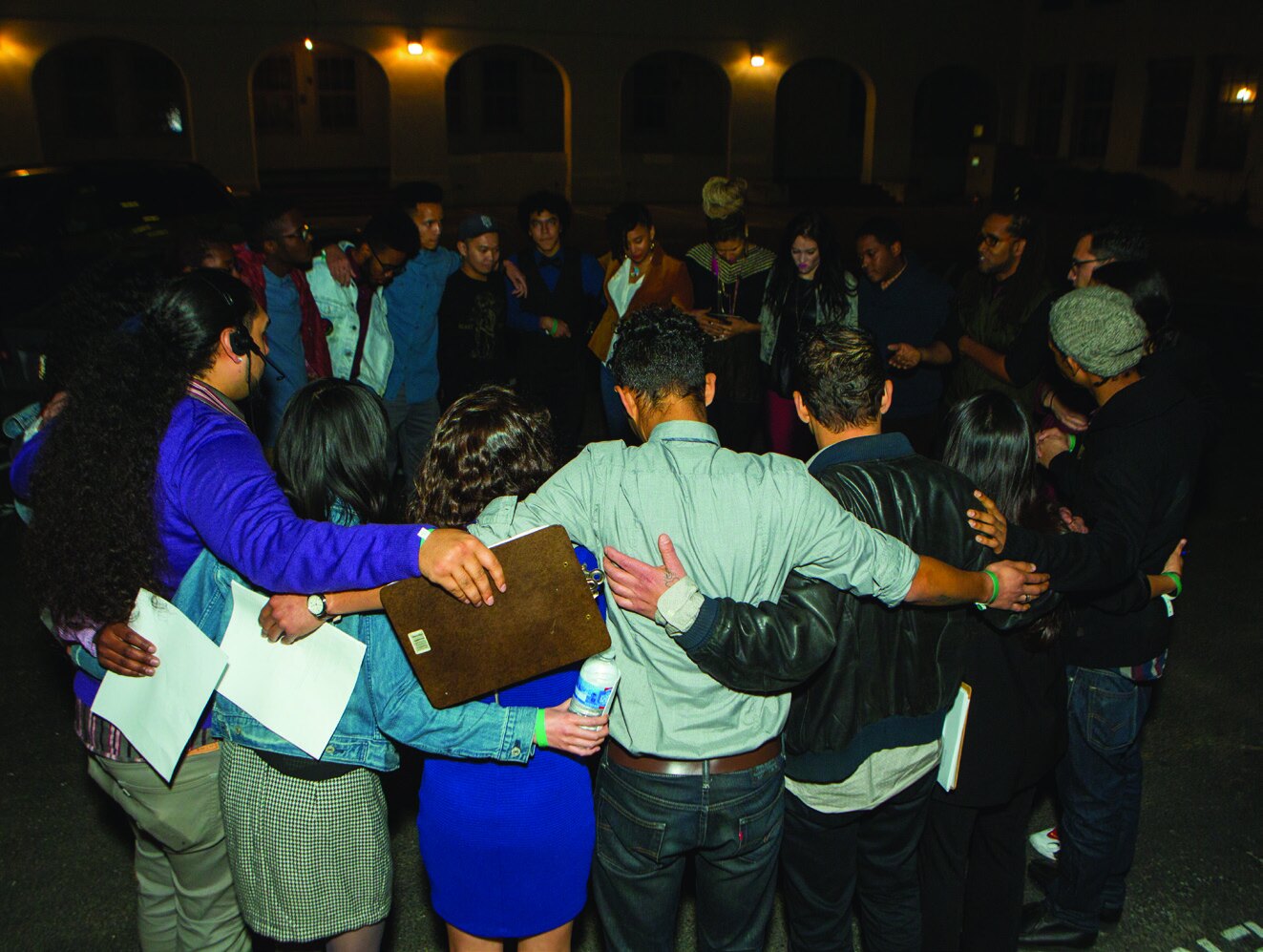Young people in a creative youth development program