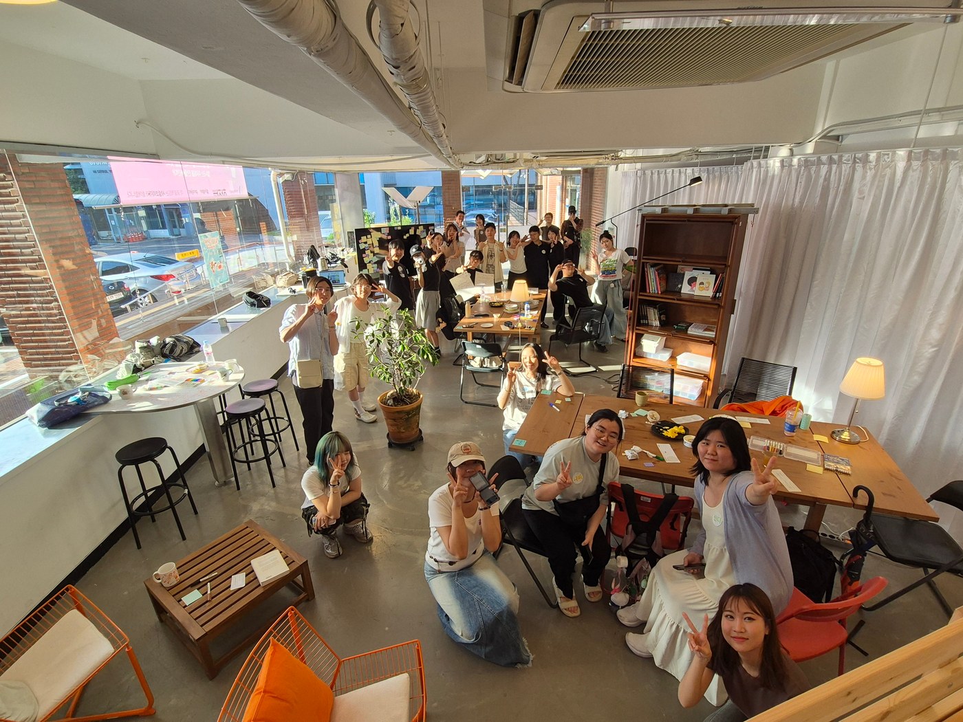 A community gathering inside Haja Center