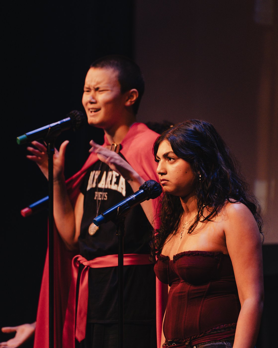 Youth poet performing at the 2025 Brave New Voices Festival