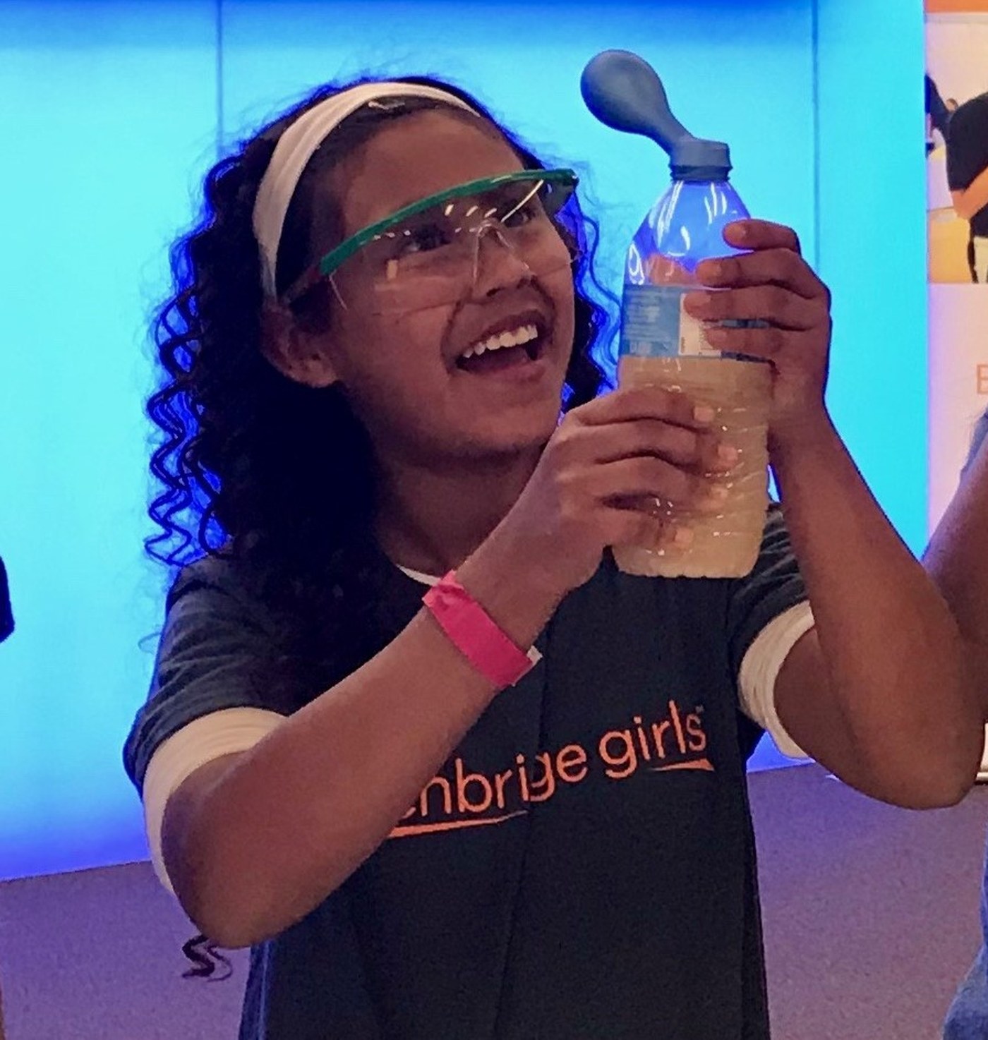 A Techbridge Girls student in a hands-on STEM activity
